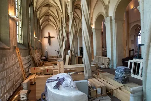 Aufbau der neuen Chororgel in Braunschweig